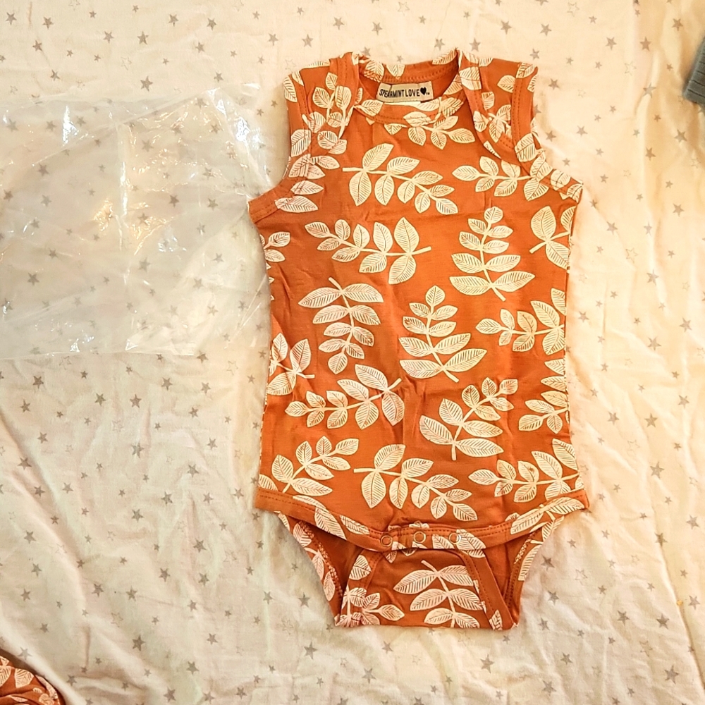 Bamboo sleeveless onsie